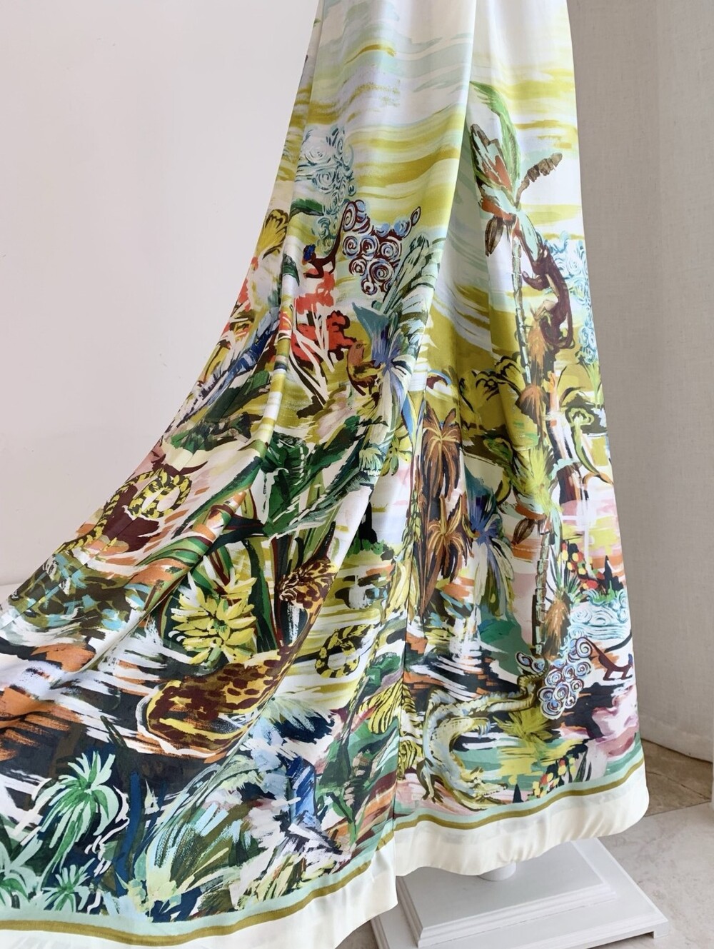ALEMAIS jungle boogie printed halterneck silk maxi dress - Picture 10 of 14